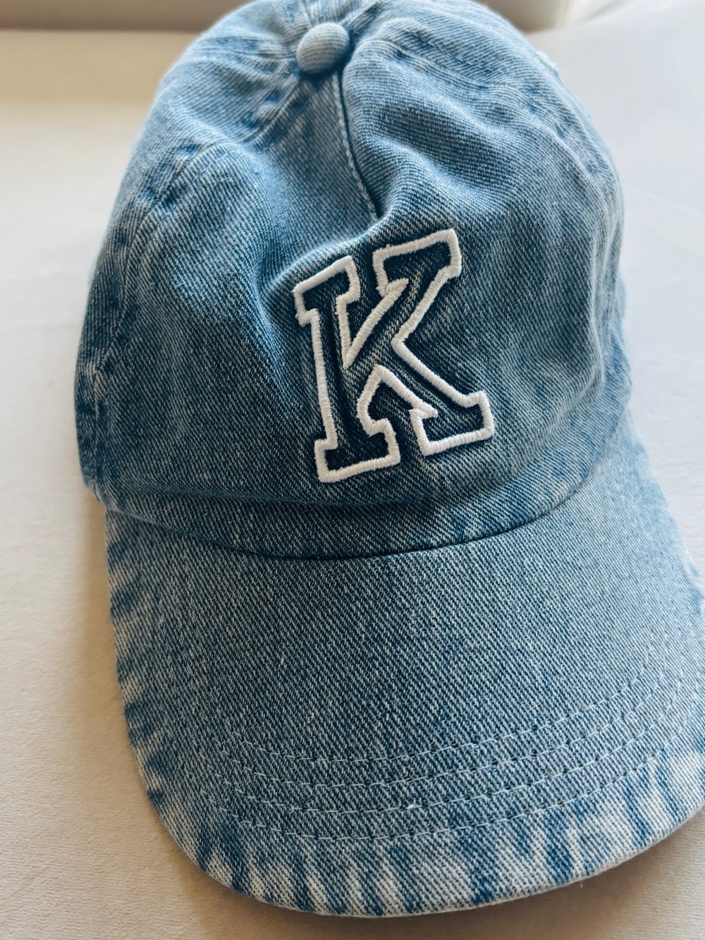 Primark Light Blue Denim Cap with White 'K' Patch